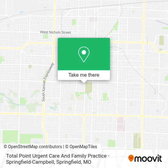 Total Point Urgent Care And Family Practice - Springfield-Campbell map