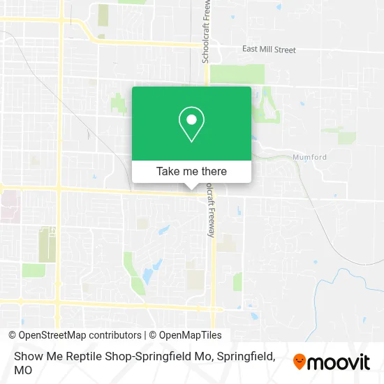 Show Me Reptile Shop-Springfield Mo map