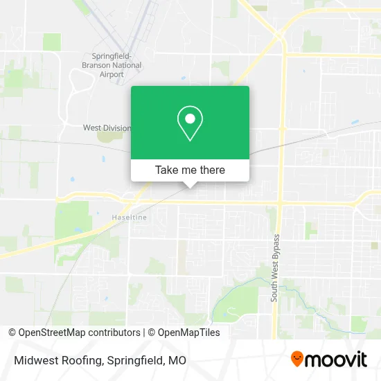 Midwest Roofing map