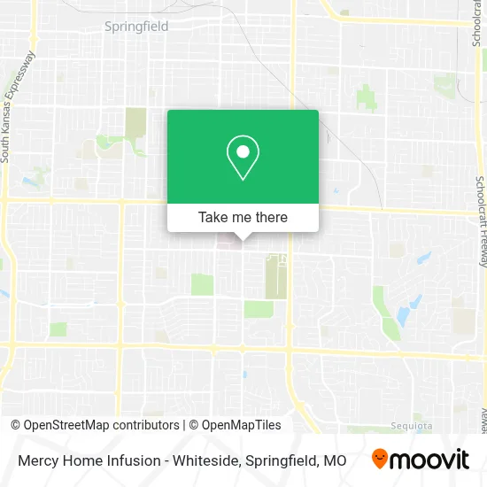 Mercy Home Infusion - Whiteside map