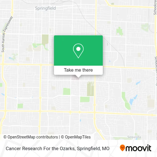 Cancer Research For the Ozarks map