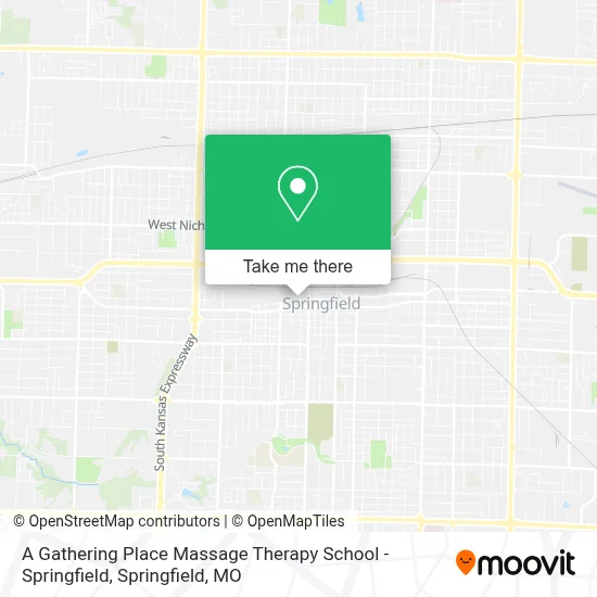A Gathering Place Massage Therapy School - Springfield map