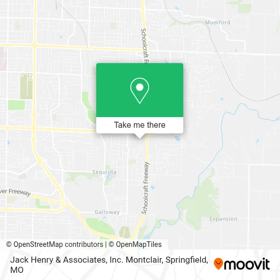 Jack Henry & Associates, Inc. Montclair map
