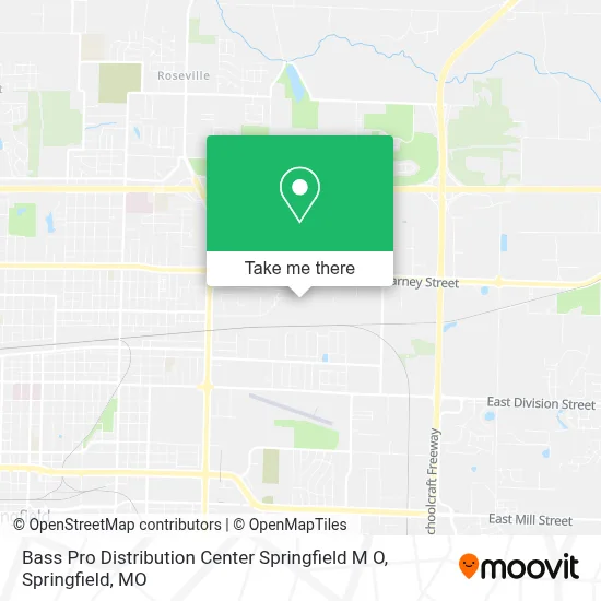 Mapa de Bass Pro Distribution Center Springfield M O
