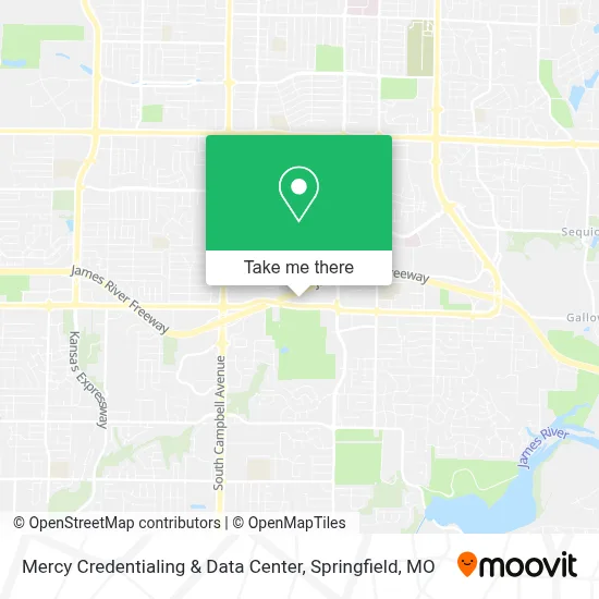 Mapa de Mercy Credentialing & Data Center
