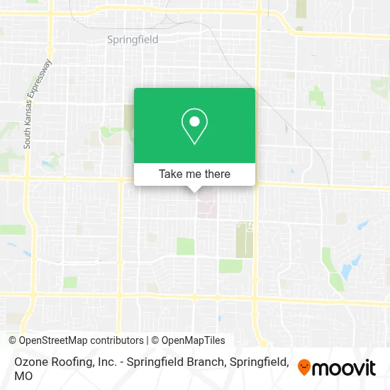 Ozone Roofing, Inc. - Springfield Branch map