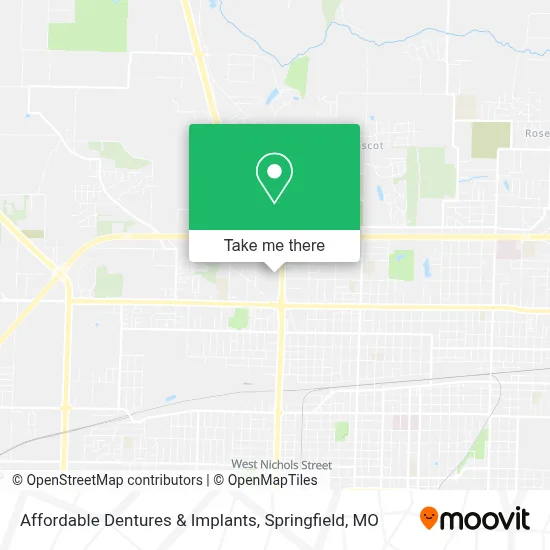 Affordable Dentures & Implants map