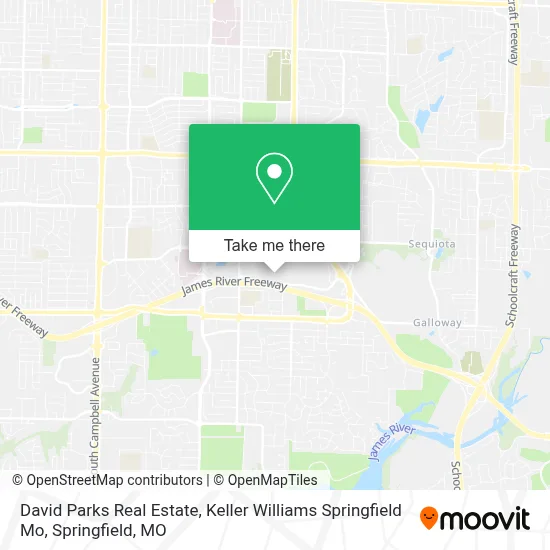 David Parks Real Estate, Keller Williams Springfield Mo map