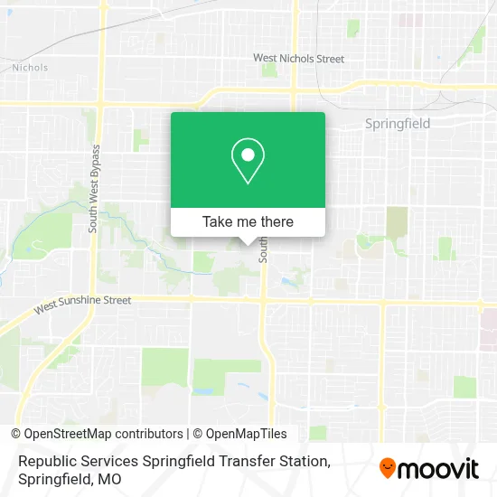 Republic Services Springfield Transfer Station map