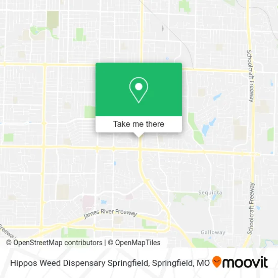 Hippos Weed Dispensary Springfield map