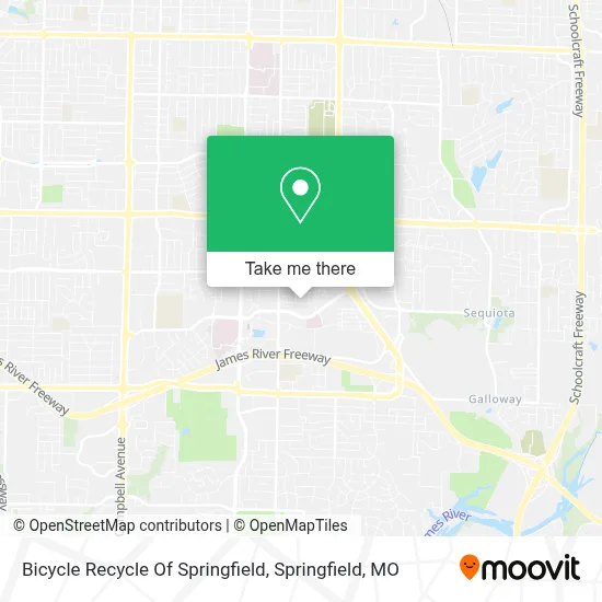 Bicycle Recycle Of Springfield map