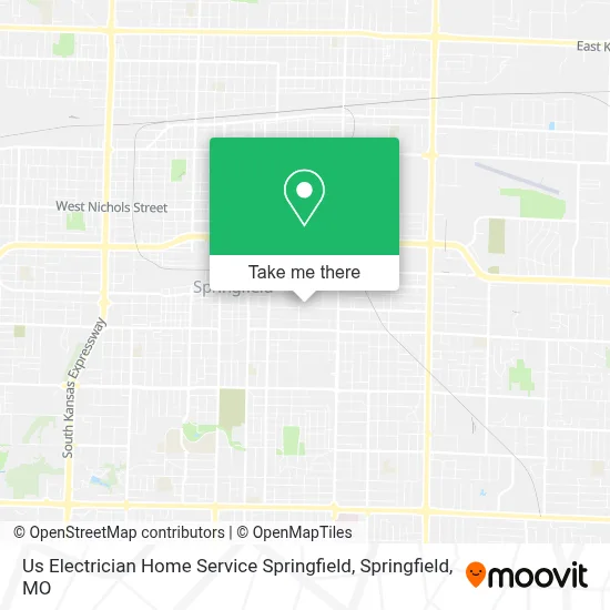 Us Electrician Home Service Springfield map