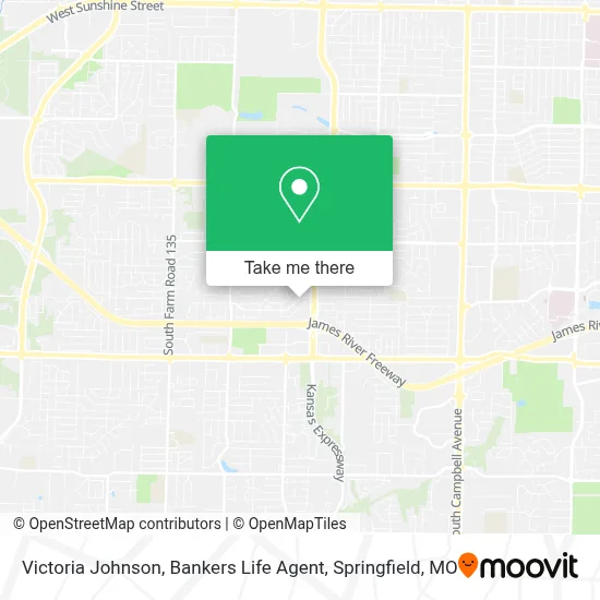 Victoria Johnson, Bankers Life Agent map