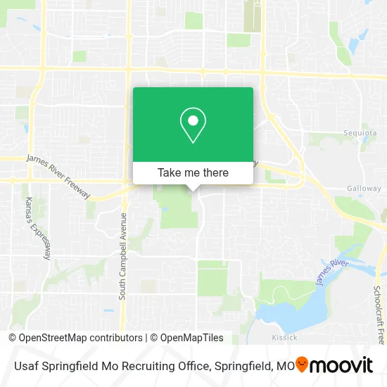 Usaf Springfield Mo Recruiting Office map