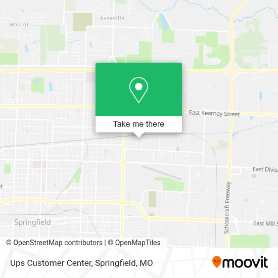 Ups Customer Center map