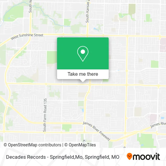Mapa de Decades Records - Springfield,Mo