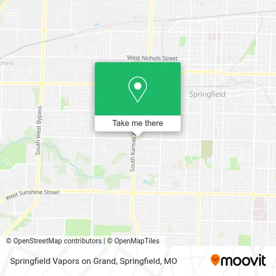 Springfield Vapors on Grand map