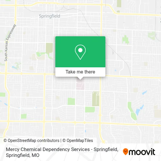Mercy Chemical Dependency Services - Springfield map