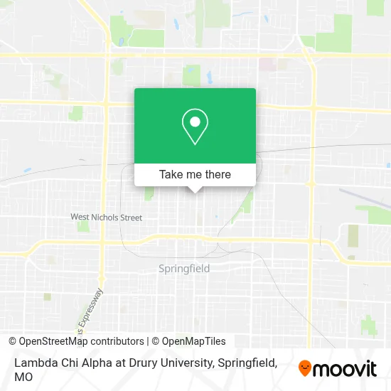 Lambda Chi Alpha at Drury University map