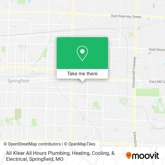 All Klear All Hours Plumbing, Heating, Cooling, & Electrical map
