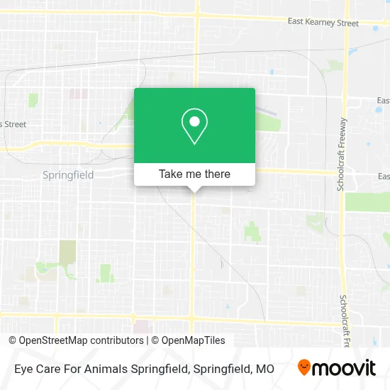 Mapa de Eye Care For Animals Springfield