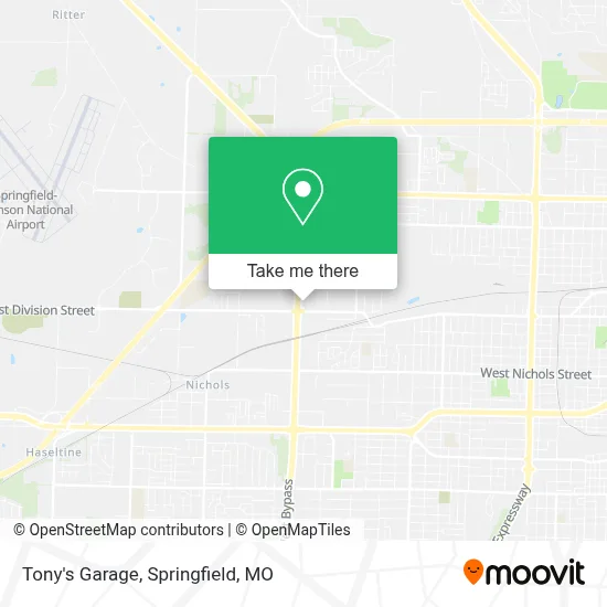 Tony's Garage map