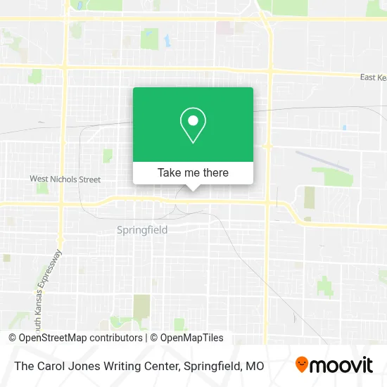 The Carol Jones Writing Center map