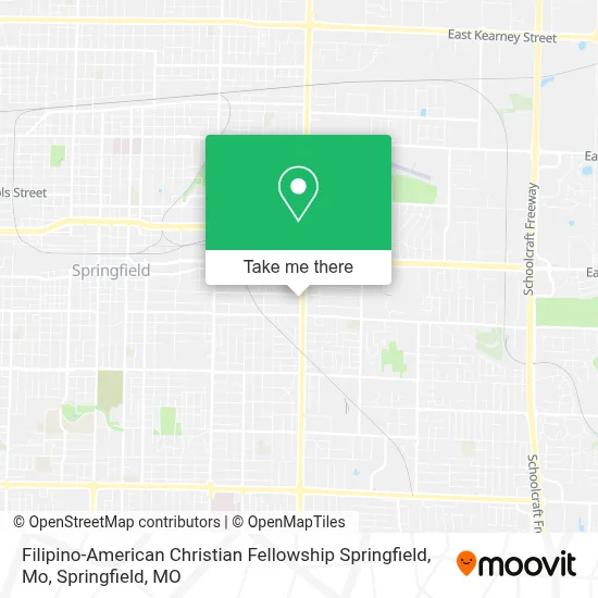 Filipino-American Christian Fellowship Springfield, Mo map