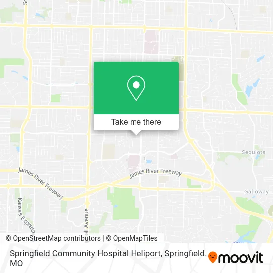 Mapa de Springfield Community Hospital Heliport
