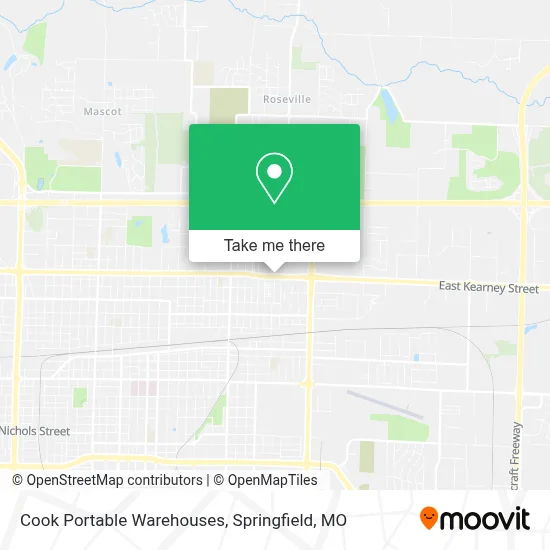 Cook Portable Warehouses map