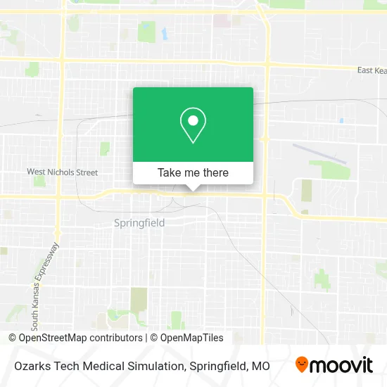 Ozarks Tech Medical Simulation map