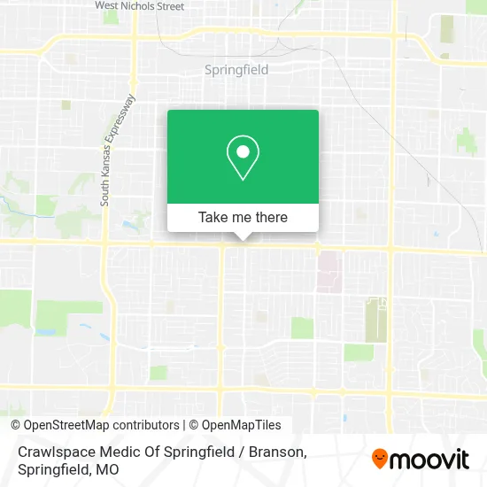 Crawlspace Medic Of Springfield / Branson map