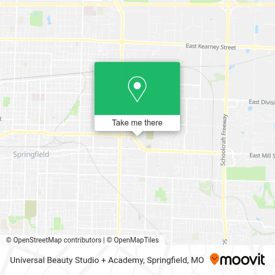 Universal Beauty Studio + Academy map