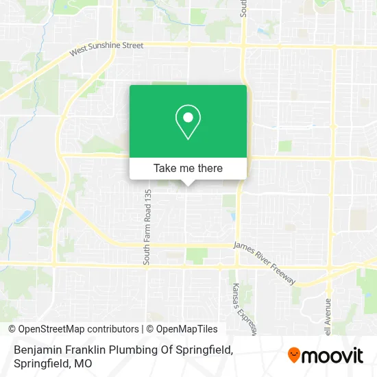 Benjamin Franklin Plumbing Of Springfield map