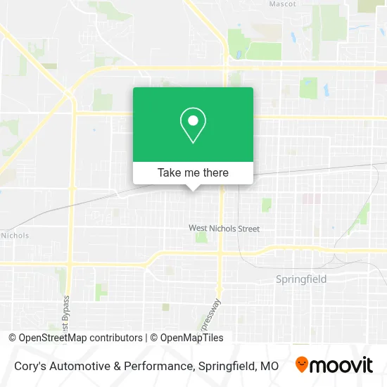 Cory's Automotive & Performance map
