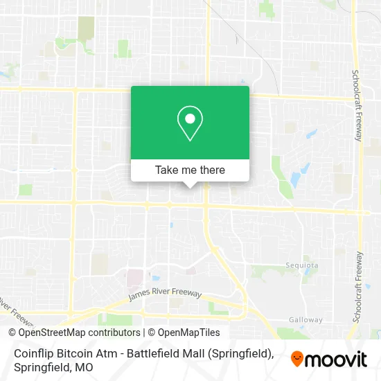 Coinflip Bitcoin Atm - Battlefield Mall (Springfield) map