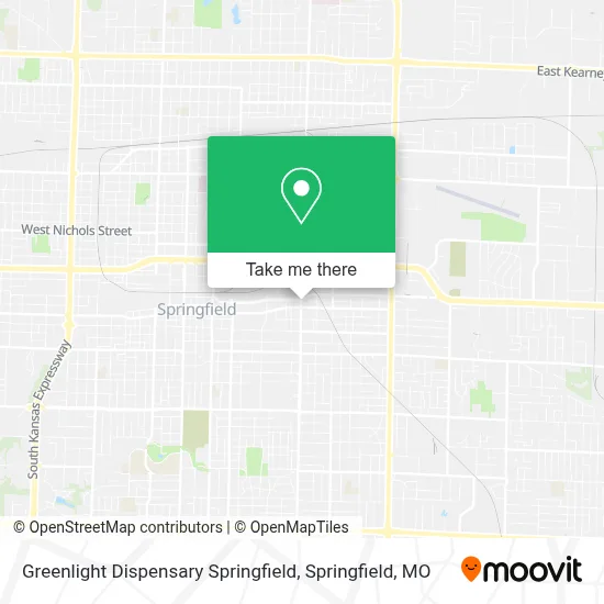 Greenlight Dispensary Springfield map