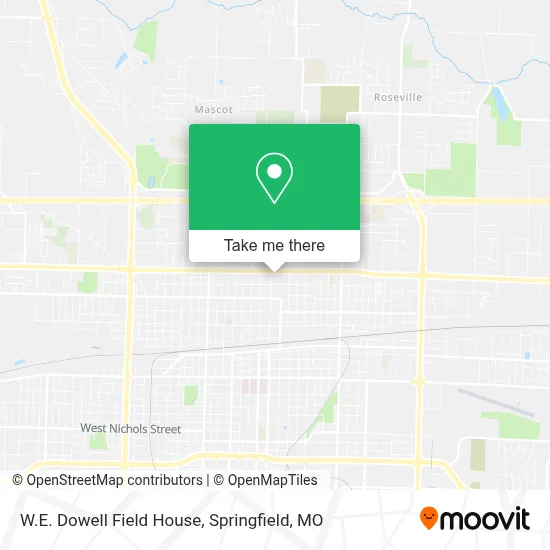 W.E. Dowell Field House map
