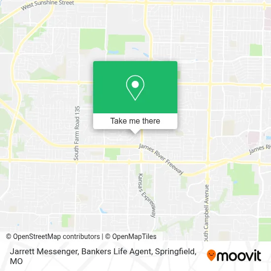 Jarrett Messenger, Bankers Life Agent map