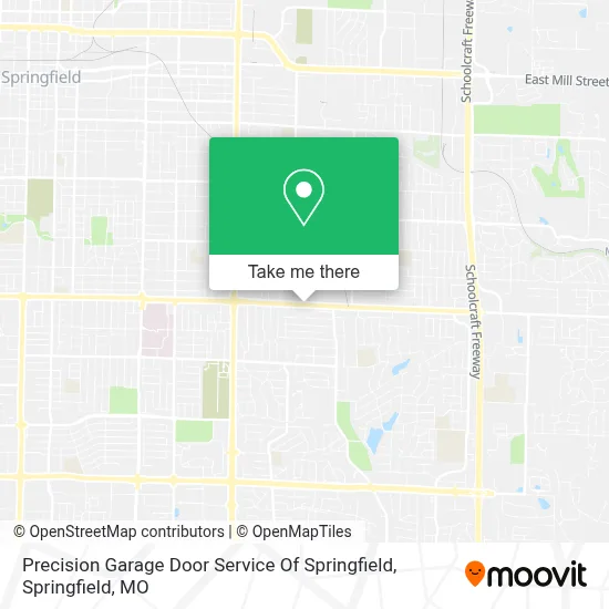 Mapa de Precision Garage Door Service Of Springfield