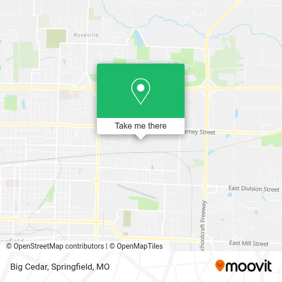Big Cedar map