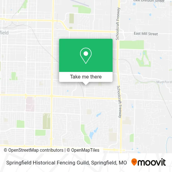 Mapa de Springfield Historical Fencing Guild