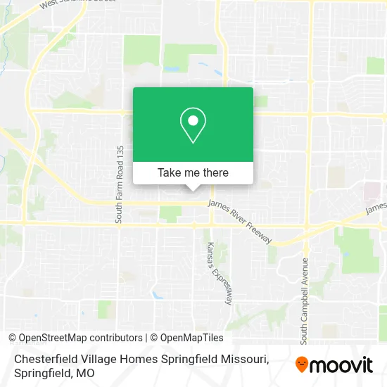 Chesterfield Village Homes Springfield Missouri map