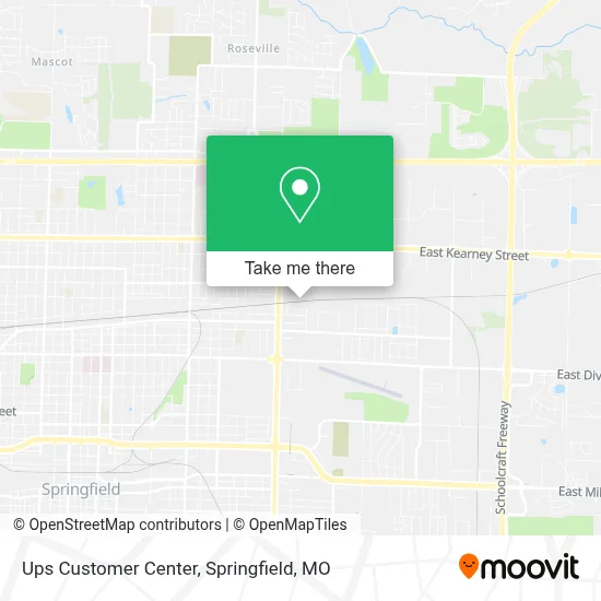 Ups Customer Center map