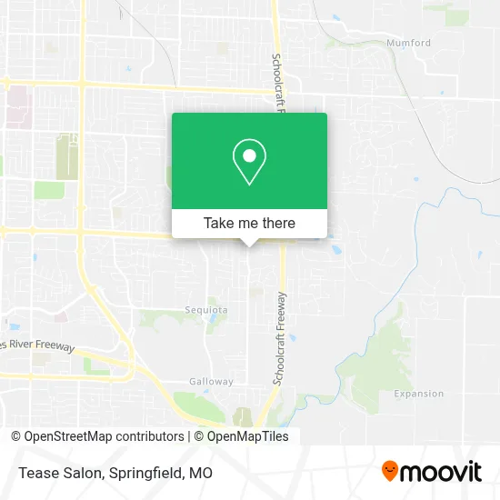 Tease Salon map
