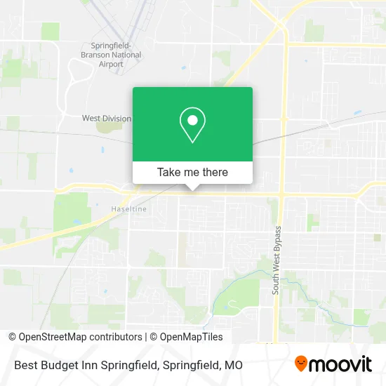 Mapa de Best Budget Inn Springfield