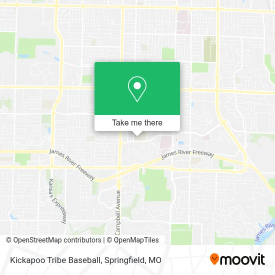 Mapa de Kickapoo Tribe Baseball