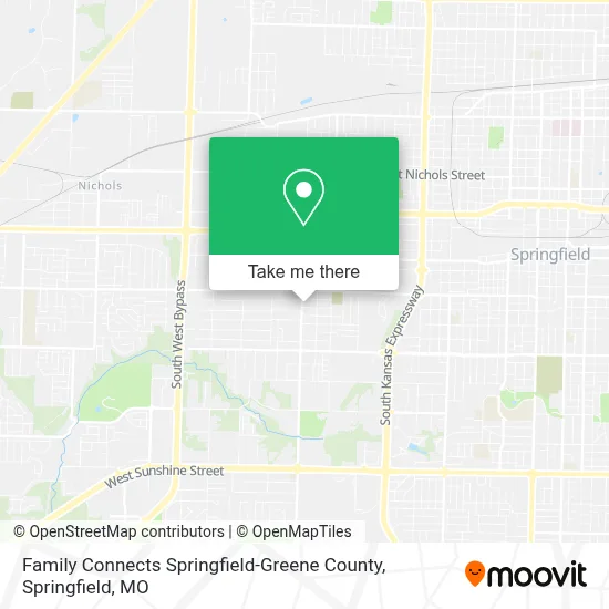 Family Connects Springfield-Greene County map