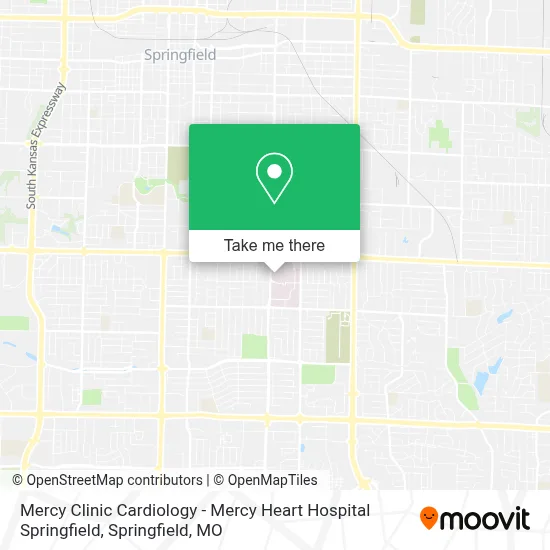 Mercy Clinic Cardiology - Mercy Heart Hospital Springfield map