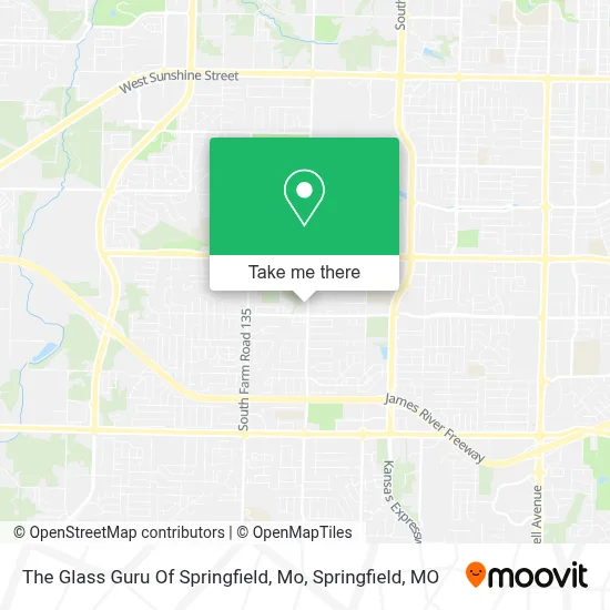 The Glass Guru Of Springfield, Mo map